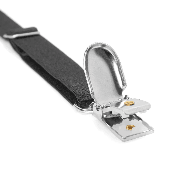 Czarne podwiązki do koszuli (2 sztuki)