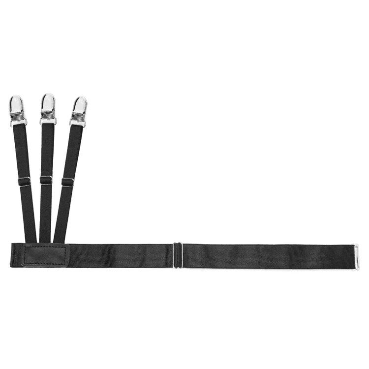 Czarne podwiązki do koszuli (2 sztuki)